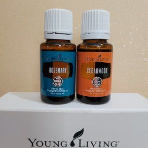Young Living essential oils for healthy skin and hair! Rosemary and Cedarwood